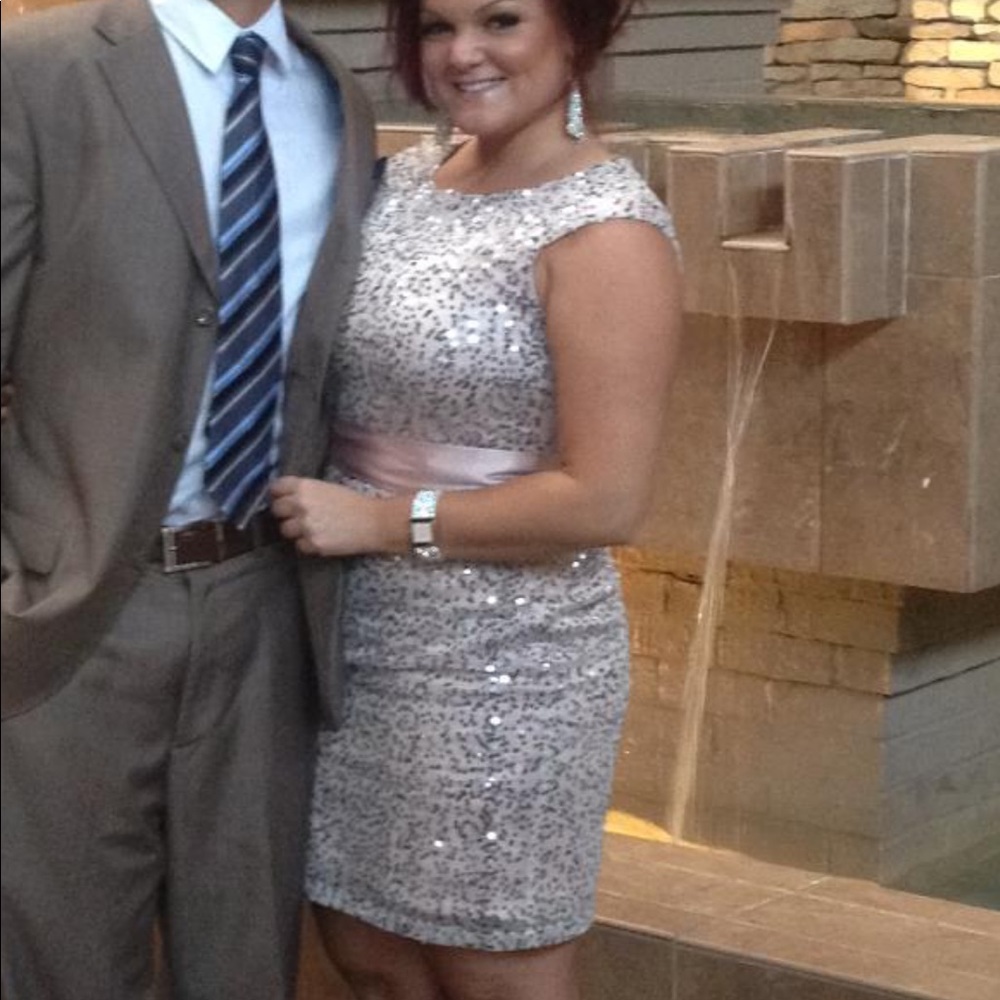 Baby pink Sequin dress